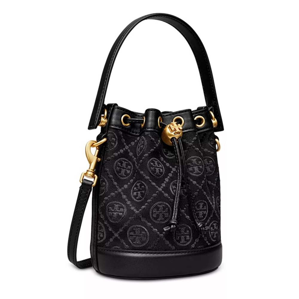 Tory Burch Mini T Monogram Jacquard Bucket Bag